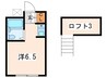 サンサーラにしき 1Rの間取り