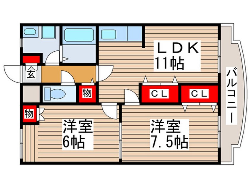 間取図 スカイコート南流山