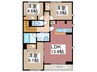 クレストコート 3LDKの間取り
