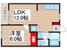 グリーンシャルム 1LDKの間取り