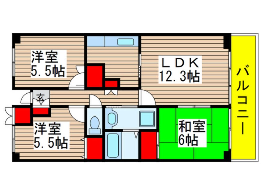 間取図 ヴェルベデーレ西志津