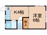 メゾン松ヶ丘 1Kの間取り