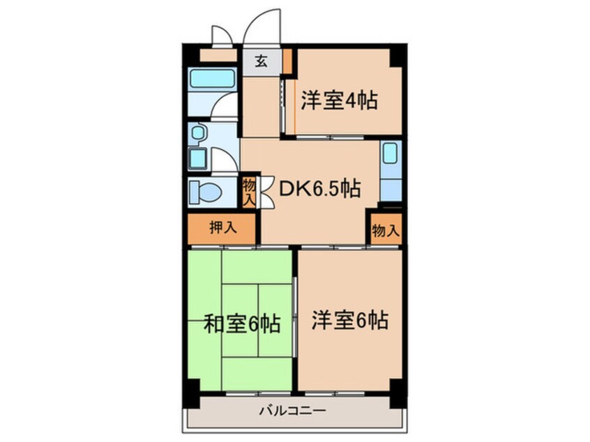 間取図 長瀬第一マンション