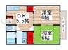 メゾンソレイユＩ 2DKの間取り
