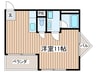 パークヒルズ美堀 1Rの間取り