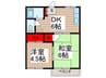 細田コーポ 2DKの間取り