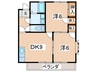 ヒルタ・シャルム 2DKの間取り