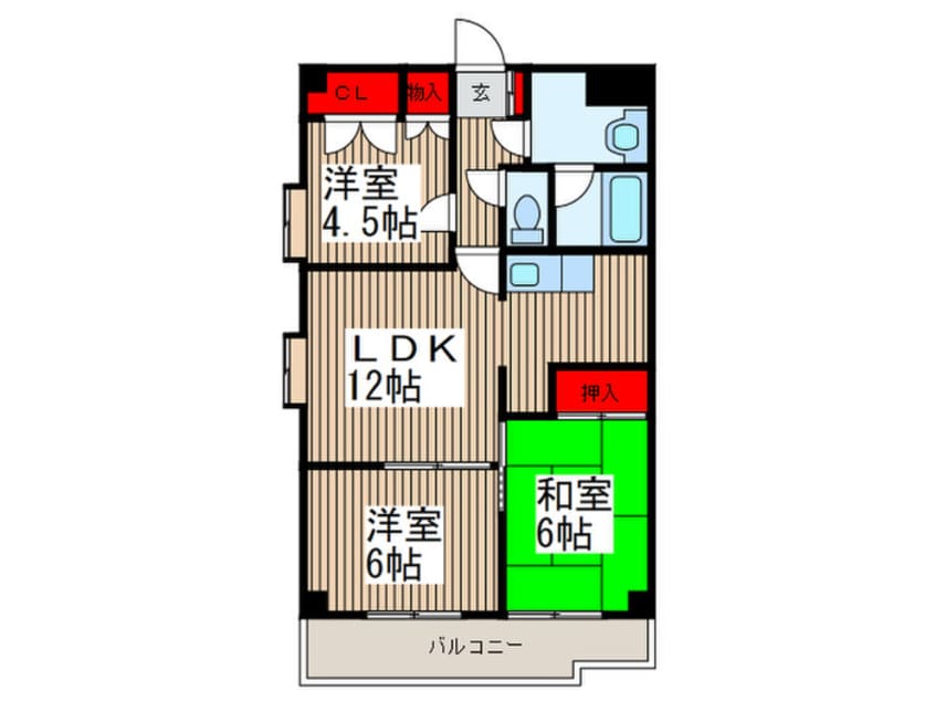 間取図 ブルーミングハイツⅡ