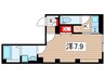 ソレイユ新大橋 1Kの間取り