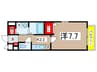 ソレア－ドＣ館 1Kの間取り