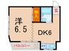 高野ビル 1DKの間取り