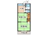 コ－ポ若梅 Ｃ 2Kの間取り
