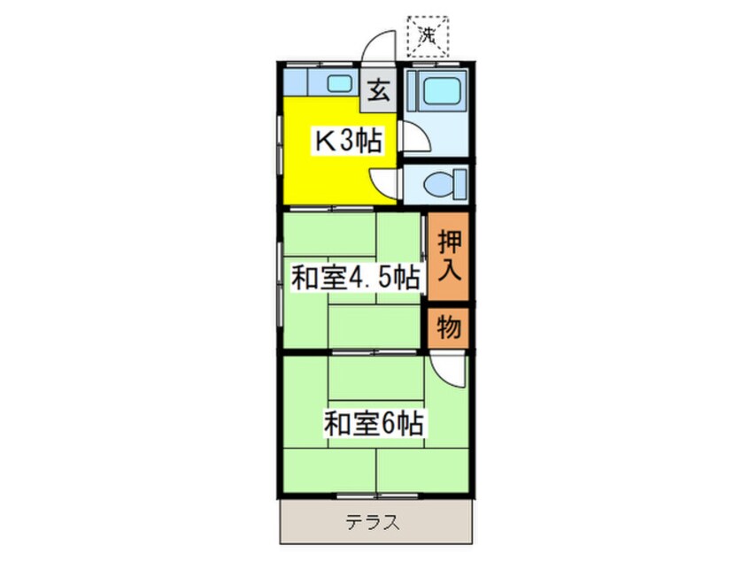 間取図 コ－ポ若梅 Ｃ