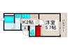 エアカーサ梅島 1Rの間取り