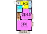 カーサ緑ヶ丘 2Kの間取り