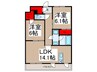 The Wall 2LDKの間取り