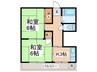 第一井上荘 2Kの間取り