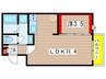 Ｌａ　ｐｅｔｉｔ　ｊａｒｄｉｎ 1LDKの間取り