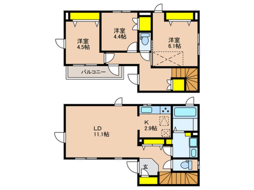 間取図 仮）立川市富士見町1丁目戸建