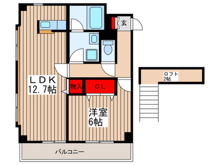 間取図 ﾓﾝﾊﾟﾙﾅｽ