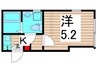 仮）Contrail六町 1Kの間取り