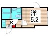 仮）Contrail六町 1Kの間取り