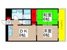 アグレ本八幡 2DKの間取り