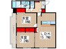 セレーノ.ｍ 2LDKの間取り