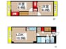 サンライズ幕張 2LDKの間取り