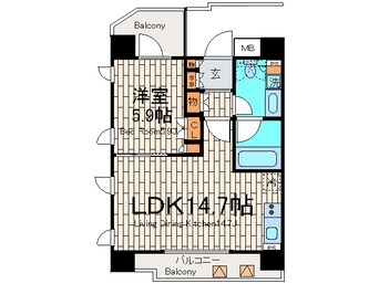 間取図 パ-クアクシス渋谷桜丘サウス