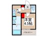 仮)MELDIA南浦和Ⅲ 1Kの間取り