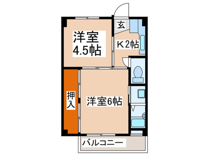 間取り図 ビレッジハウス亀井野４号棟