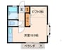 ア－バン三菊 1Rの間取り