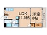 サンケイコ－ポ 1LDKの間取り