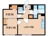 ウェルスクエア新宿戸山 2LDKの間取り