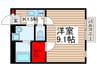 アムール大久保 1Kの間取り
