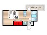 青春柏ビル 1Rの間取り