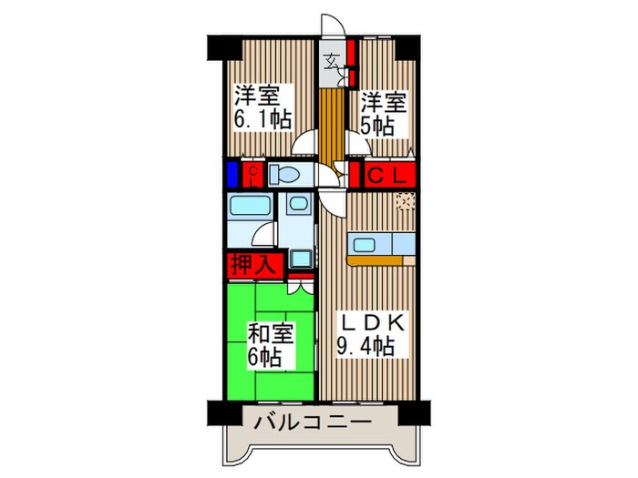 間取り図 ジェンティ－ル川口
