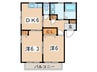 ディアスニューＦ 2DKの間取り
