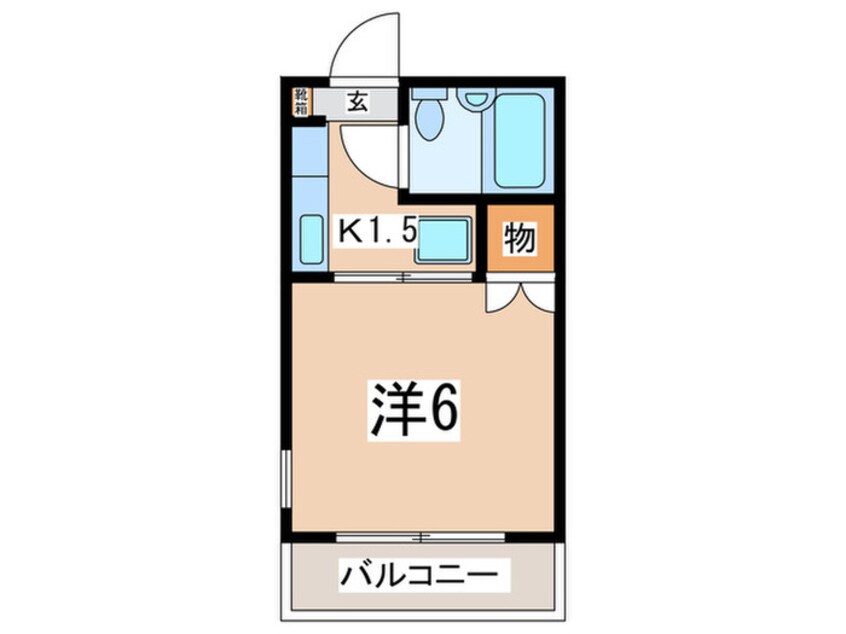 間取図 シングルコーポかみつるま