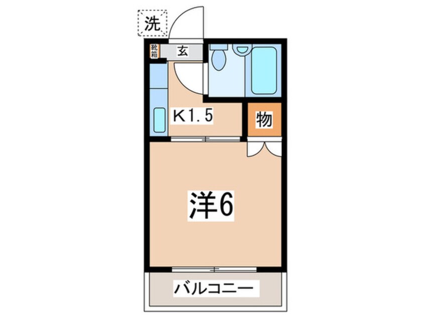 間取図 シングルコーポかみつるま