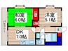 パレ.ドール 2DKの間取り