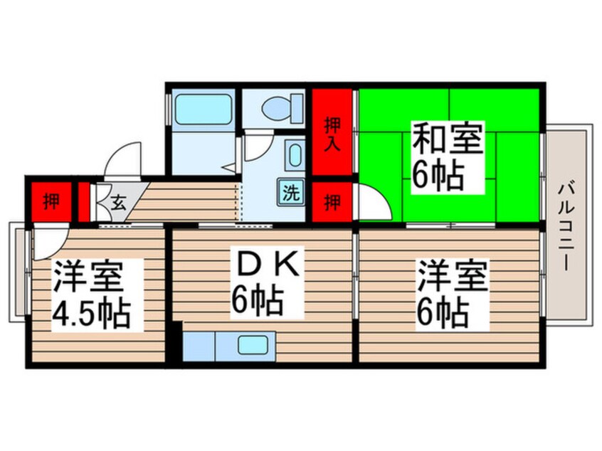 間取図 ファーストヴューラ六番館