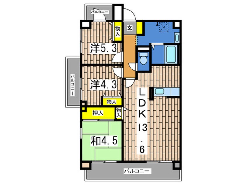 間取図 ドエル保土ヶ谷