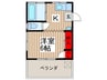 真間マンション 1Kの間取り