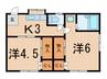パ－ク溝口 2Kの間取り