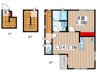 間取図 ヴィラ高円寺Ⅱ