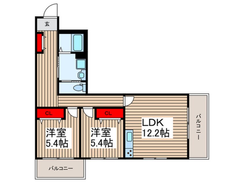 間取図 Impleos朝霞根岸台