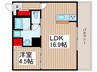 Impleos朝霞根岸台 1LDKの間取り