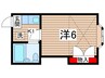 第４光ハイツ 1Kの間取り
